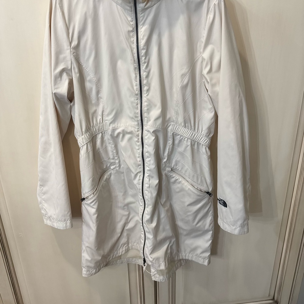 The North Face White Hooded Trench Coat